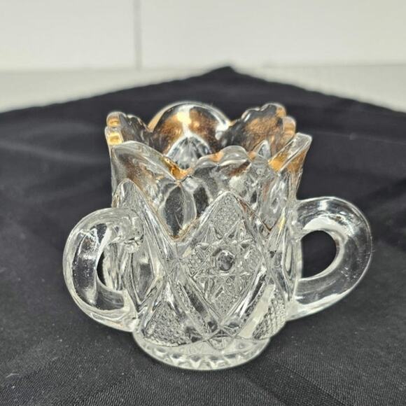 American Glass Gold Trim Toothpick Holder in the Minnesota Pattern Circa 1890’s - Picture 3 of 6